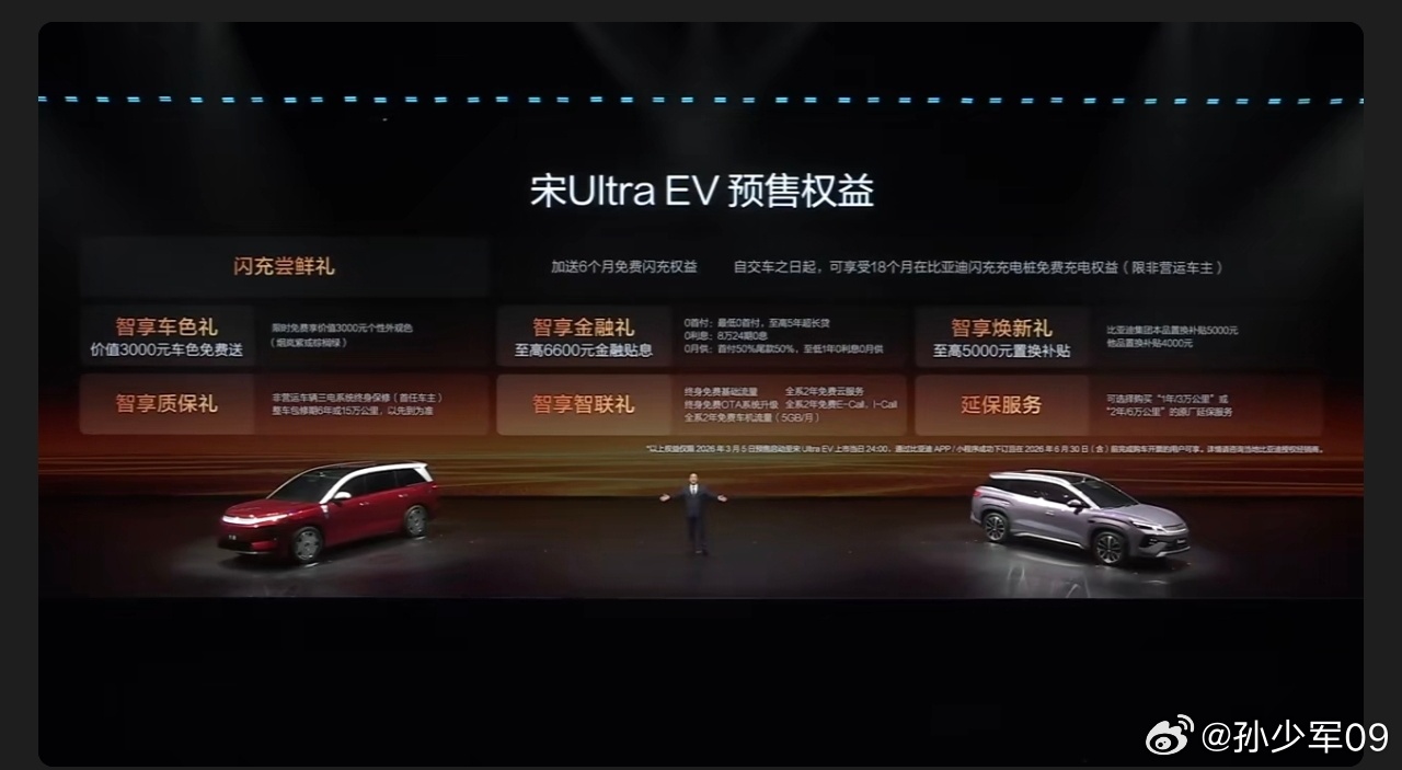 比亚迪宋Ultra EV预售，起步价15.5万