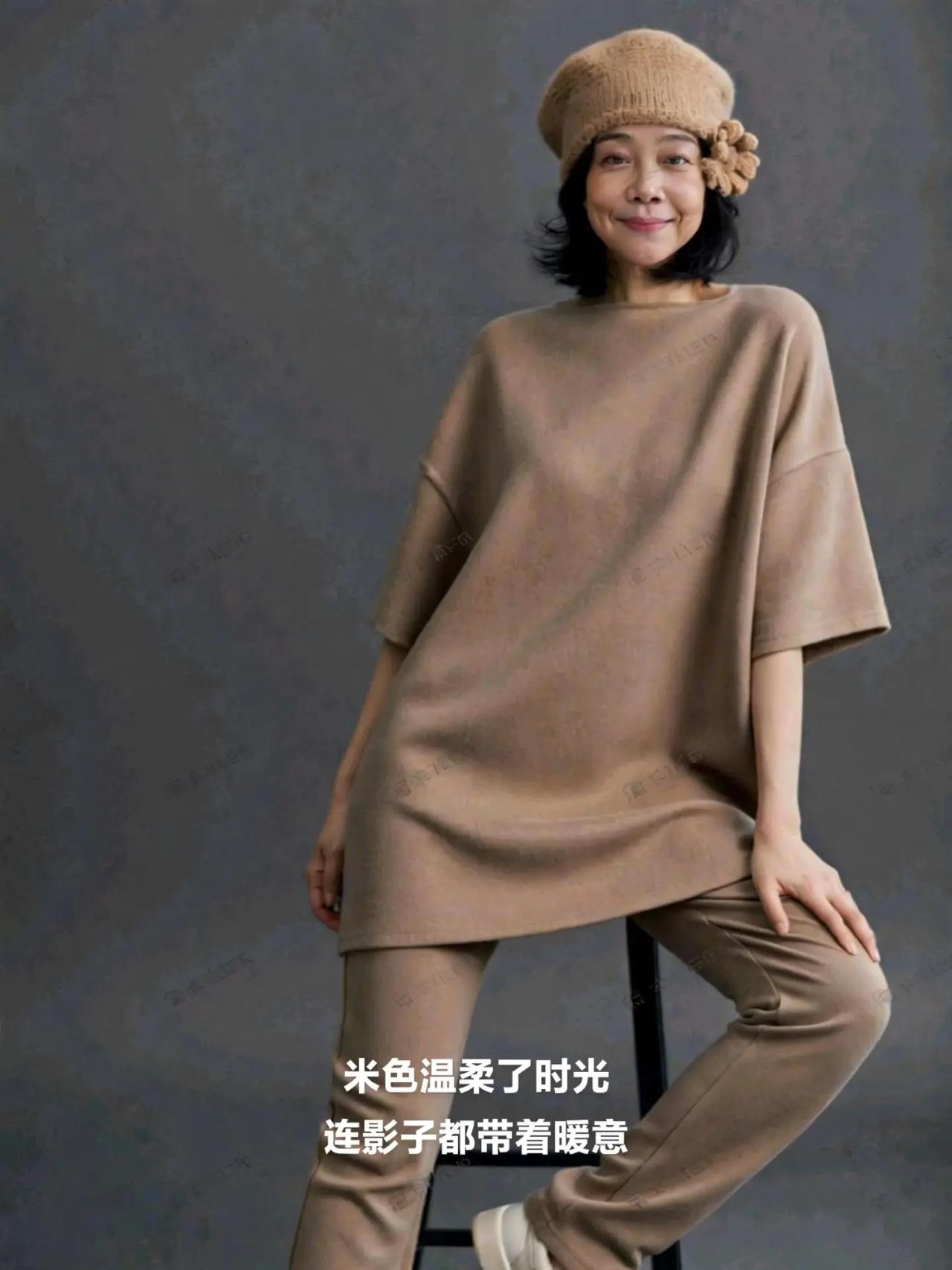 米色温柔。AI创作形象