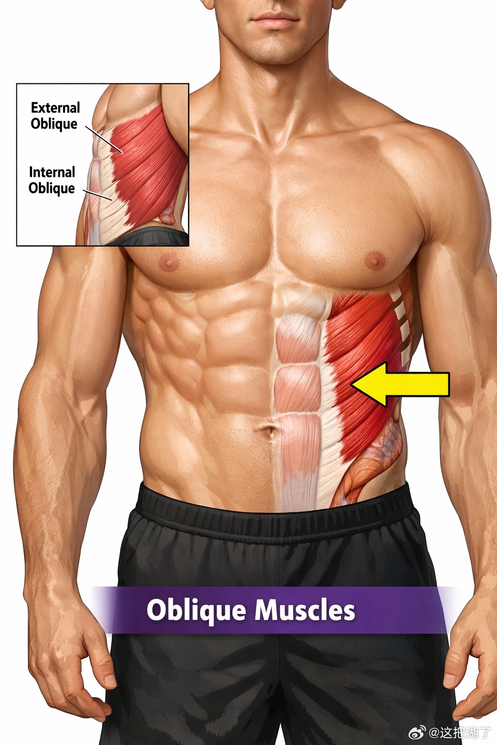 腹斜肌的位置，和冲筐对抗动作感觉紧密相关，里夫斯经常采用这种进攻方式啊   里夫