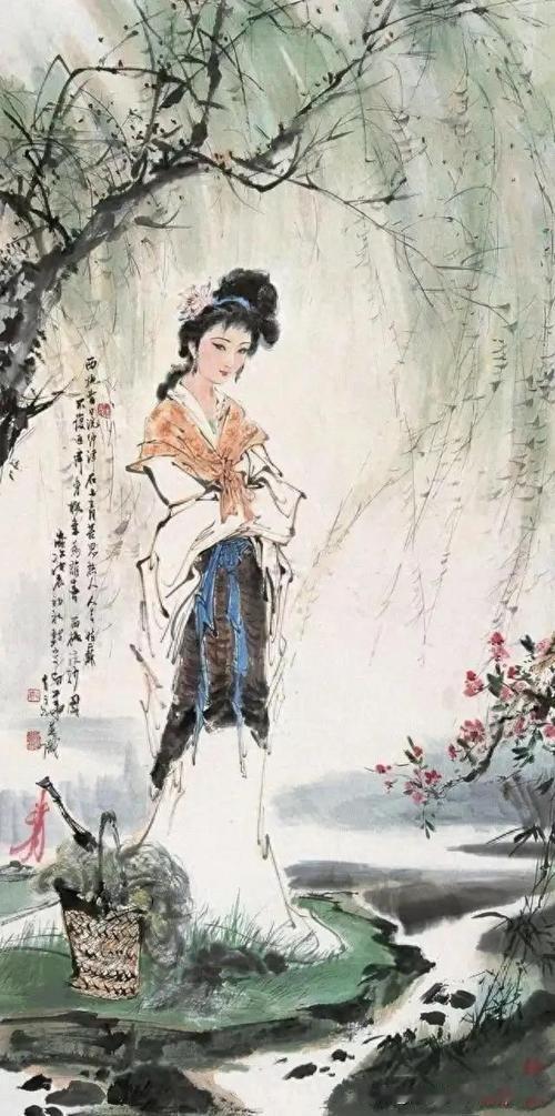 《西施咏》
——清•金和
溪水溪花一样春，
东施偏让入宫人。
自家未必无颜色，