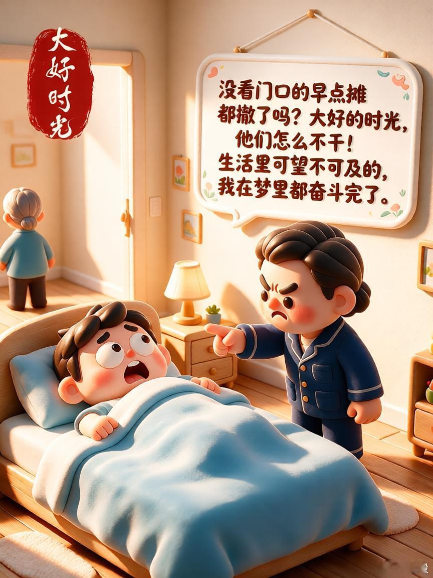 【微小说：大好时光】        父亲批评小明爱偎窝子、睡懒觉，大好的时光都在