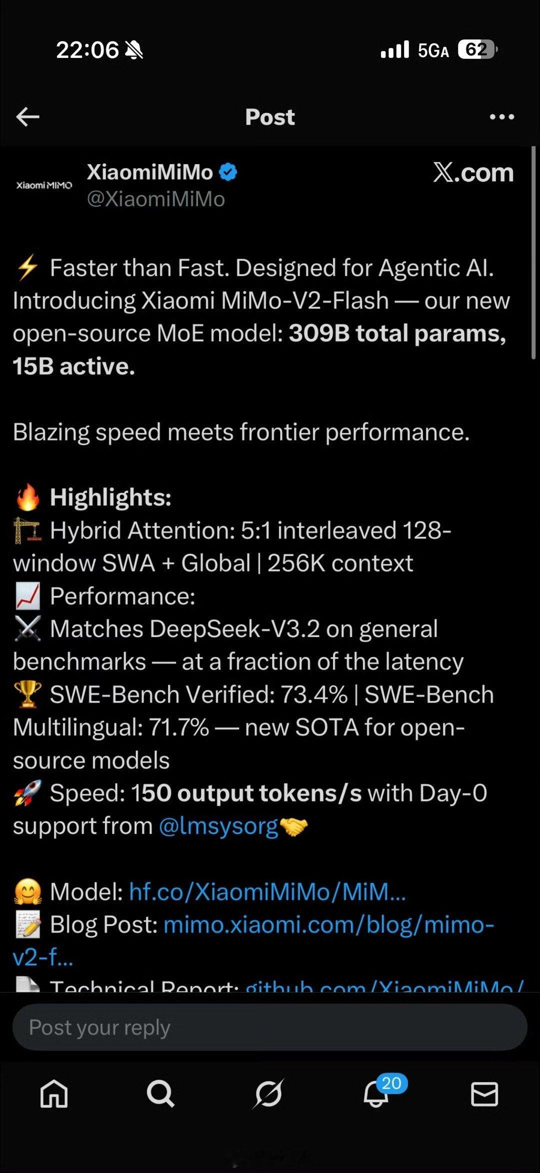 昨天晚上小米MiMo-V2-Flash发布了，小米大模型以MiMo系列7B参数模