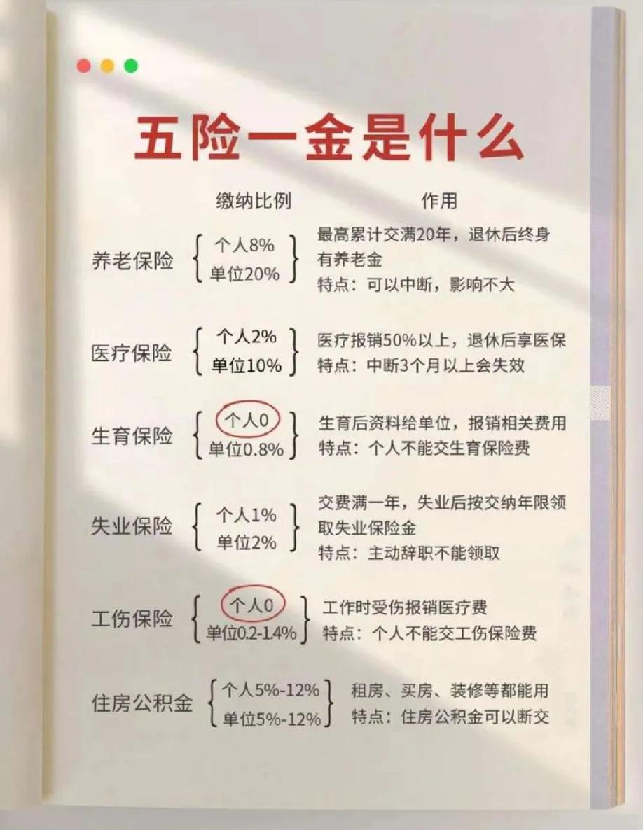 六站图看懂五险一金是什么