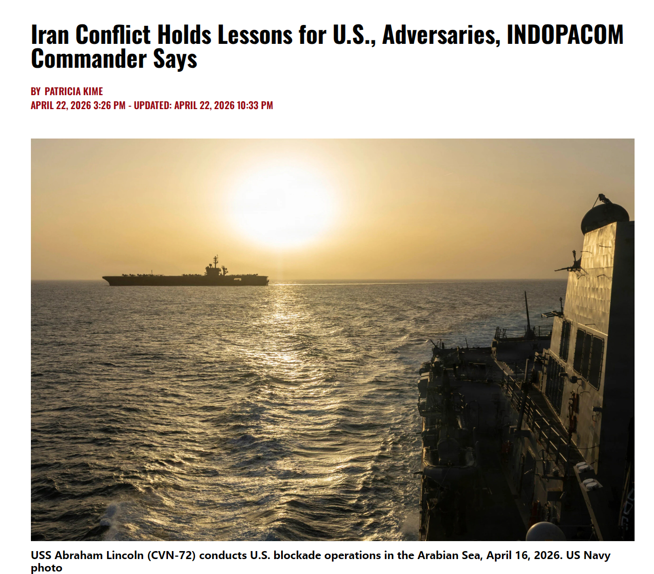 消失了一个多月的美军印太司令部司令帕帕罗4月21日出席了国会参议院军事委员会的听