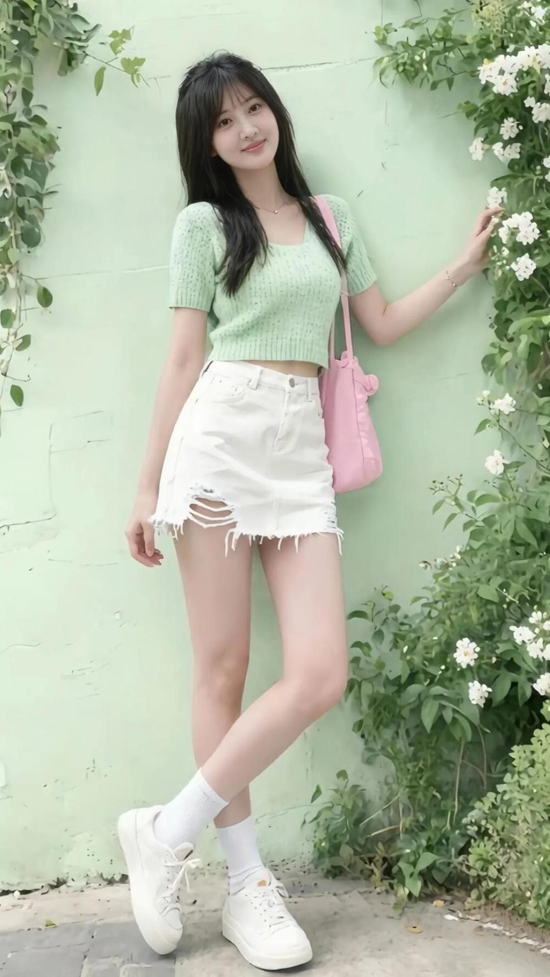 微风拂面，连时间都变得轻盈了！美女究竟能有多美 少女风写真照 清纯甜美的样子漂亮