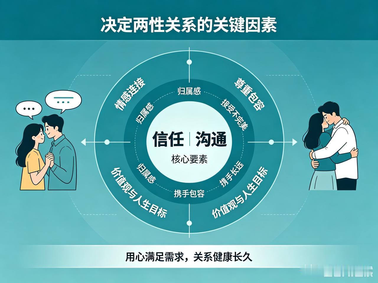 决定两性关系最关键的因素，其实是多方面的。信任就像是基石，没了信任，这关系就跟空