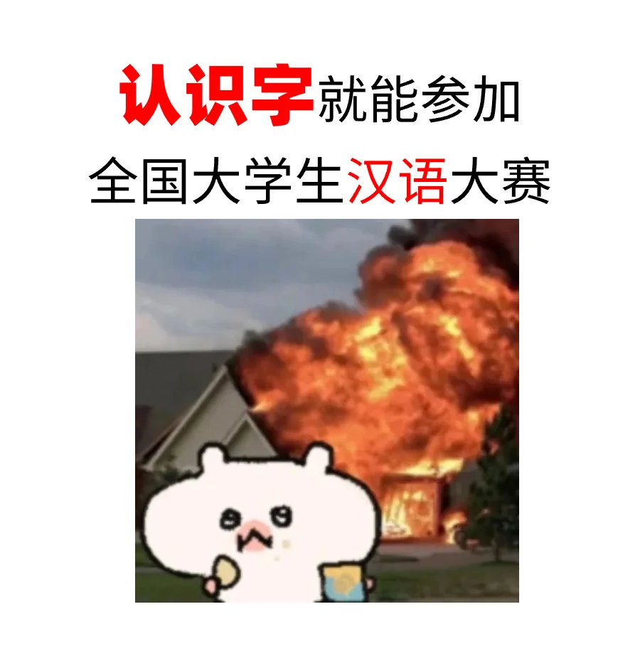 🤭认识字就能参加，全国大学生汉语大赛