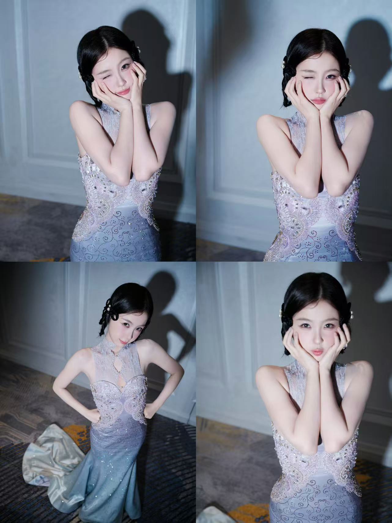 虞书欣光影之约虞书欣紫雾漫过裙摆虞书欣紫雾漫过裙摆，太美了，