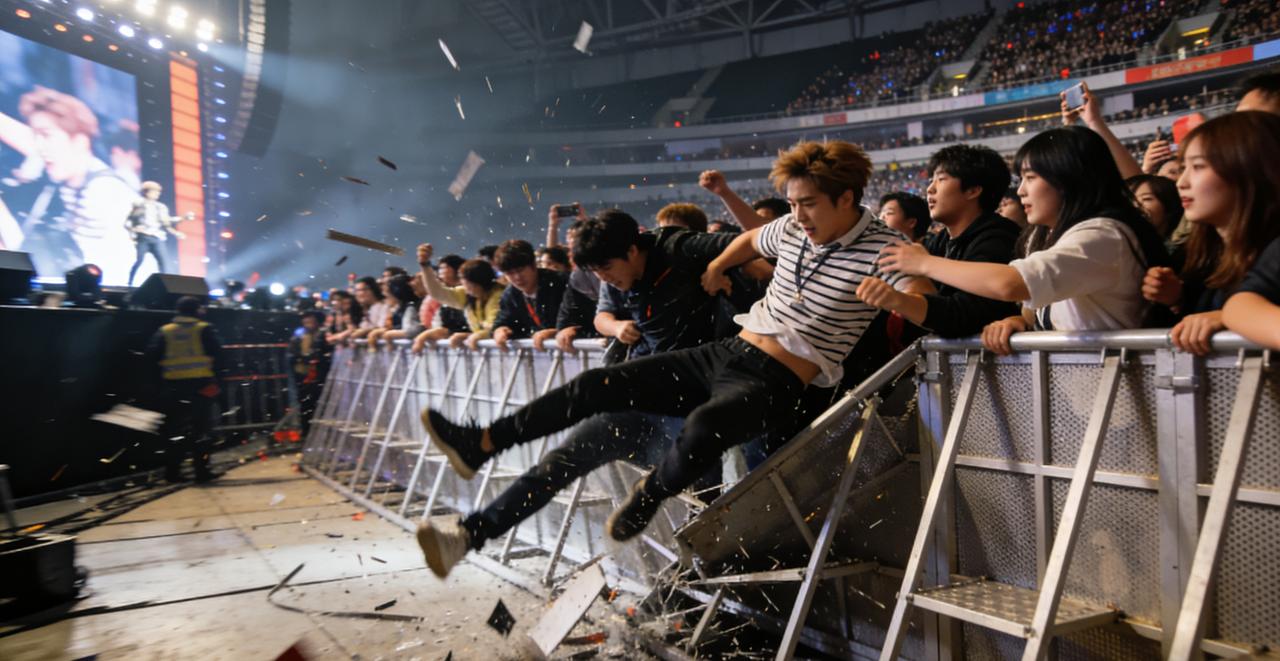 SJ首尔演唱会护栏断裂3人坠落 SM凌晨致歉承诺全担医疗费用
 
4月5日晚，韩