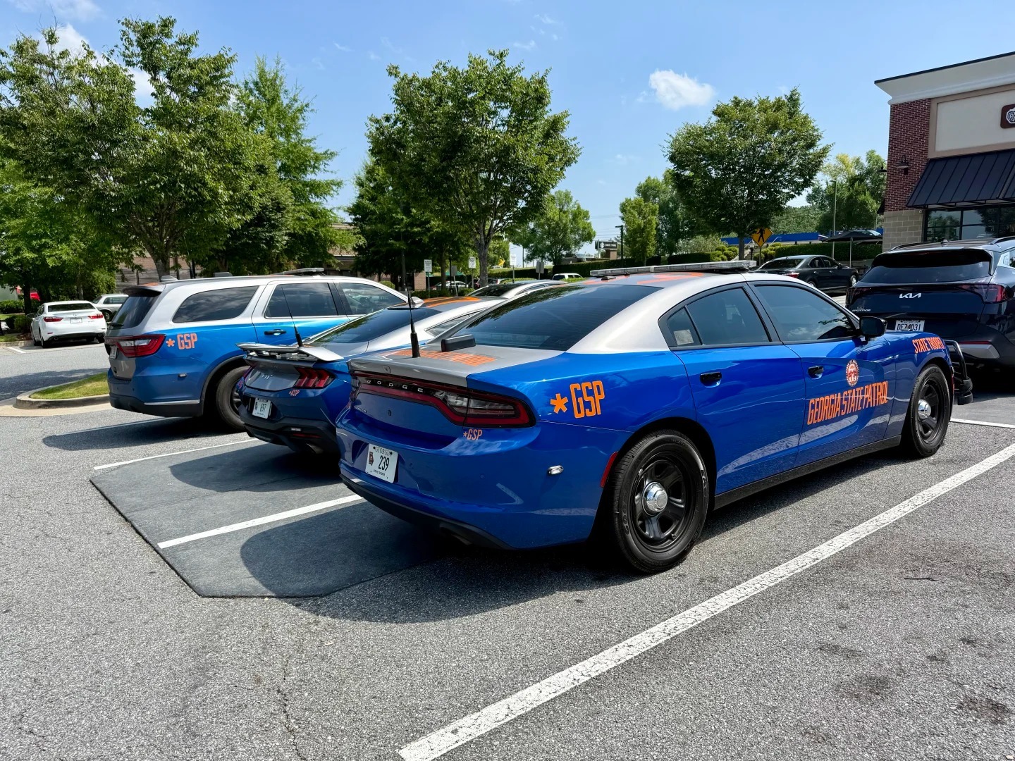 好车分享 GSP佐治亚州警的追击车，野马GT、道奇战马、道奇杜兰格，都是全包pu