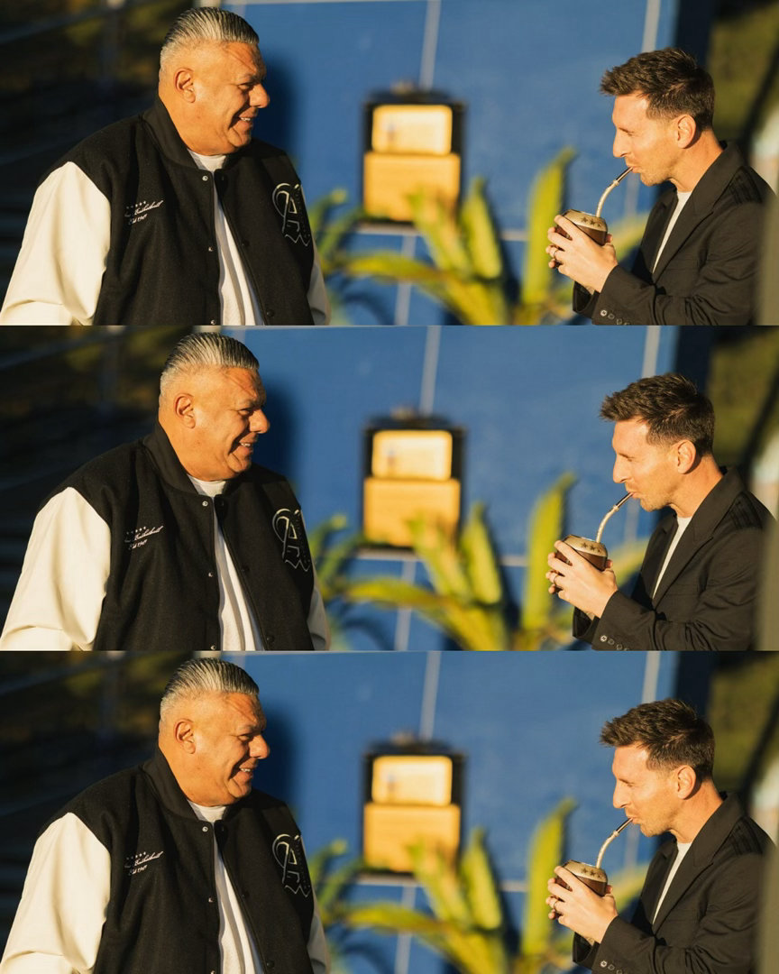 🇦🇷塔皮亚主席IG更新了见到梅西的照片🫂梅西阿根廷国家队阿根廷队热身赛