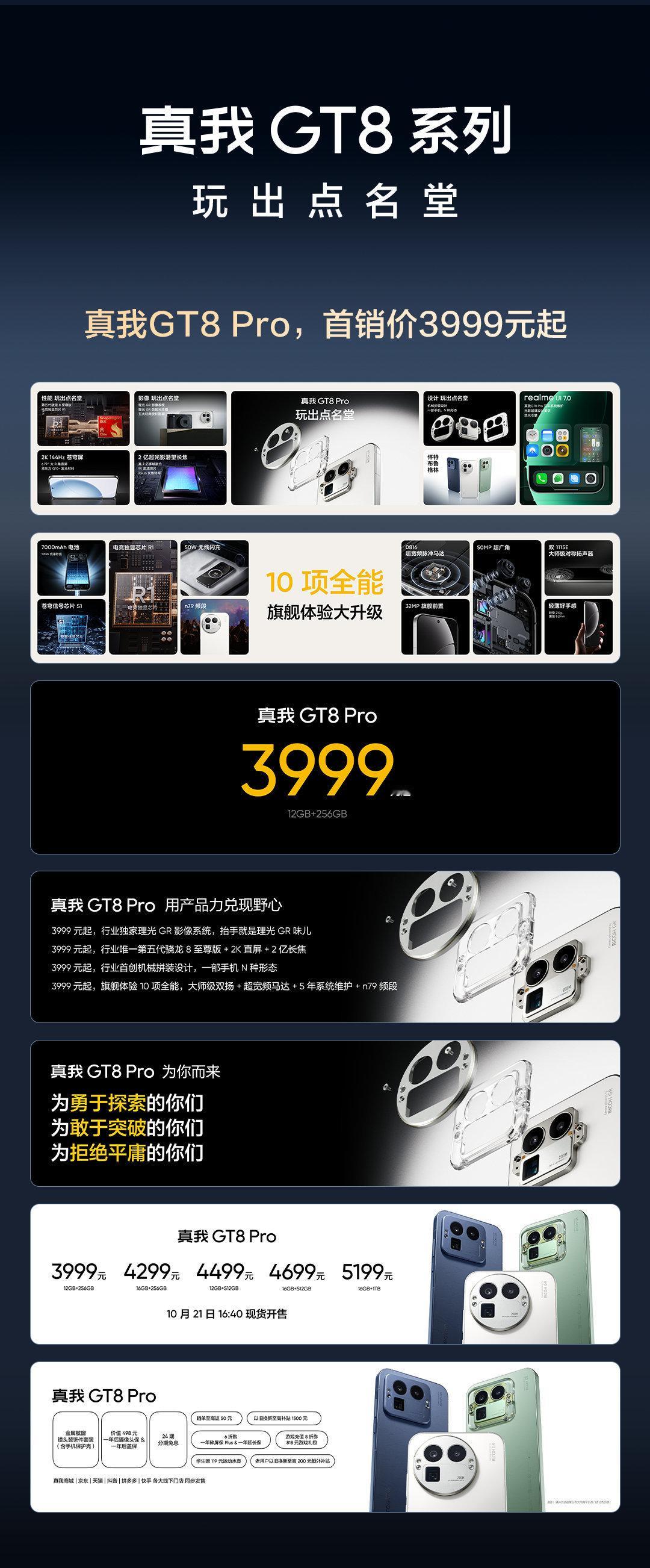 realme 真我 GT8 Pro12+256GB，¥399916+256GB，