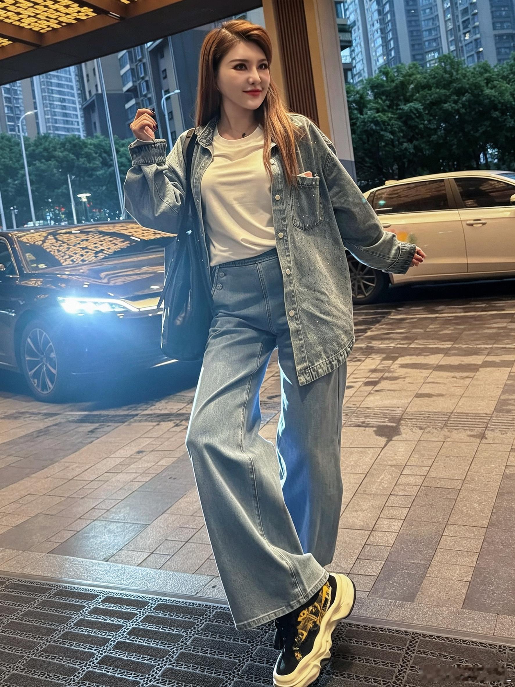 在《乘风2026》下班路透中：上脚【xVESSEL x 李小龙联名鞋履「真我」】