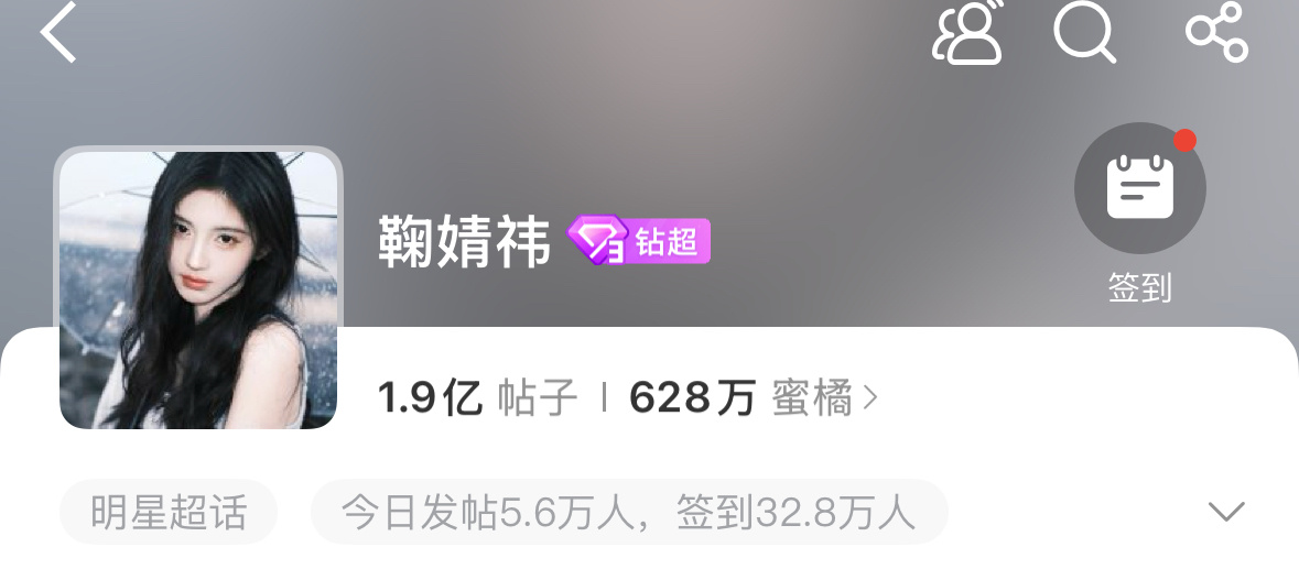 鞠婧祎超话发帖量实际1.9亿，点进去被惊到了鞠婧祎超话 ​​​