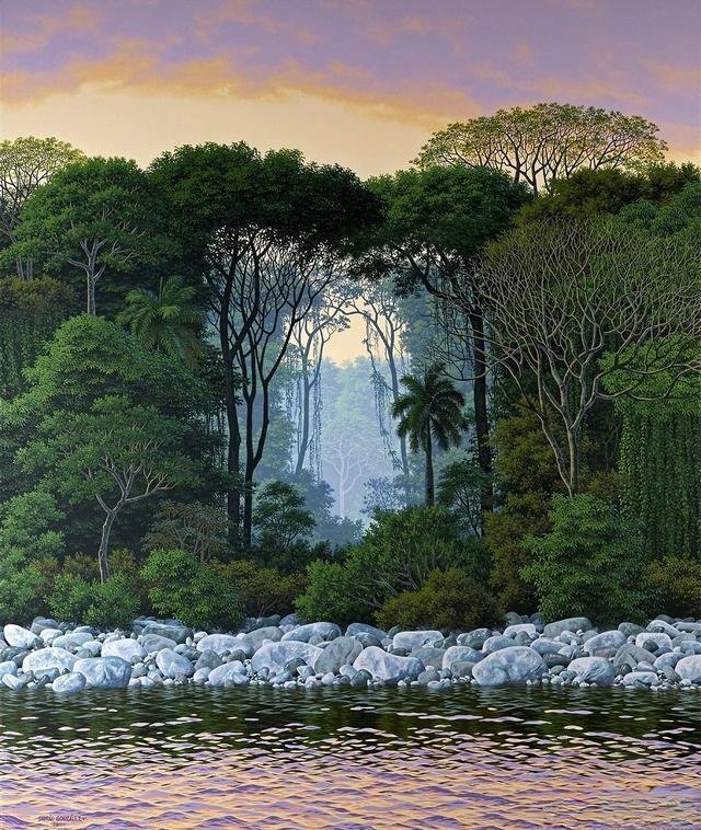 古巴艺术家达米安·冈萨雷斯绘画作品欣赏风景遇见艺术绘画 ​​​