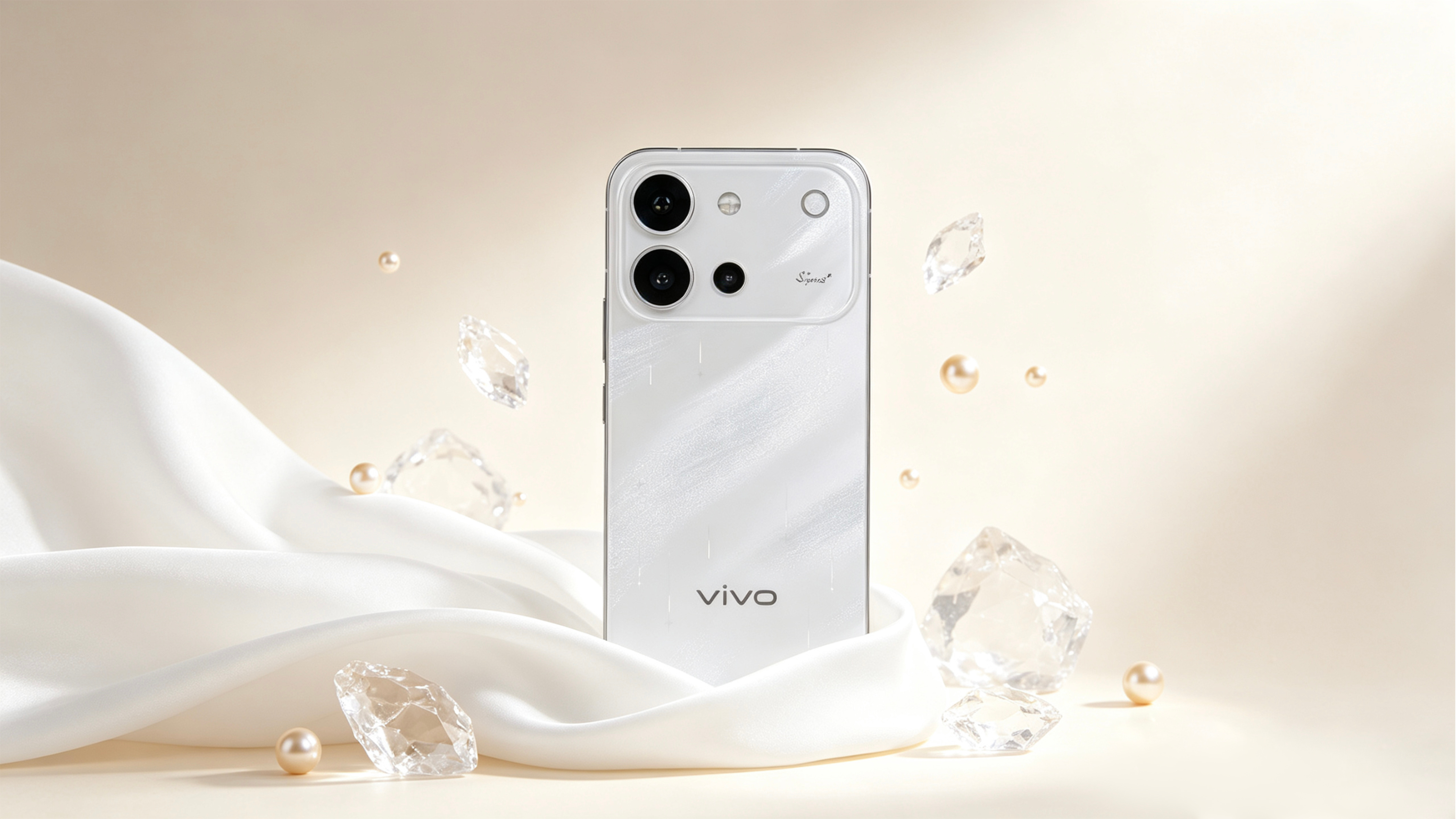 vivo S60真机图赏！这台是星星海的版本，以白色为基础，做了星星以及蓝色亮点