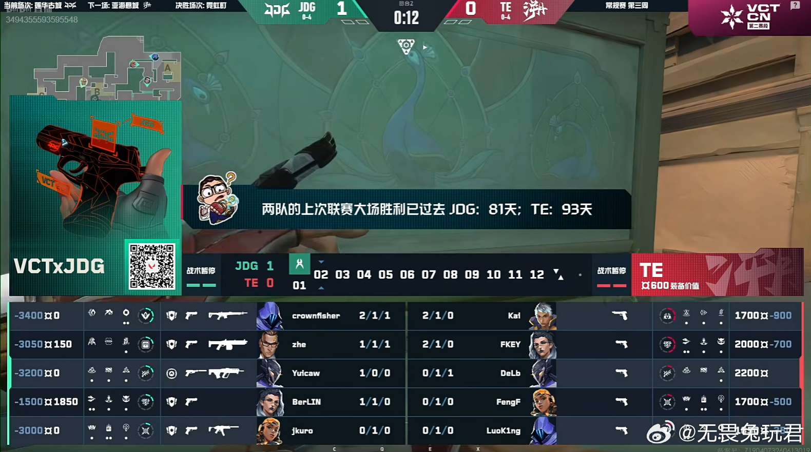 两队的上次联赛大场胜利已过去JDG：81天；TE：93天今天终有一队可以再次迎来