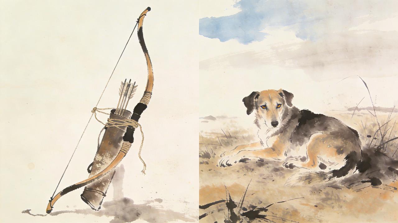 飞鸟尽，良弓藏 ，狡兔死，走狗烹。
天上的鸟被打光了，好弓就收起来没用了，
狡猾