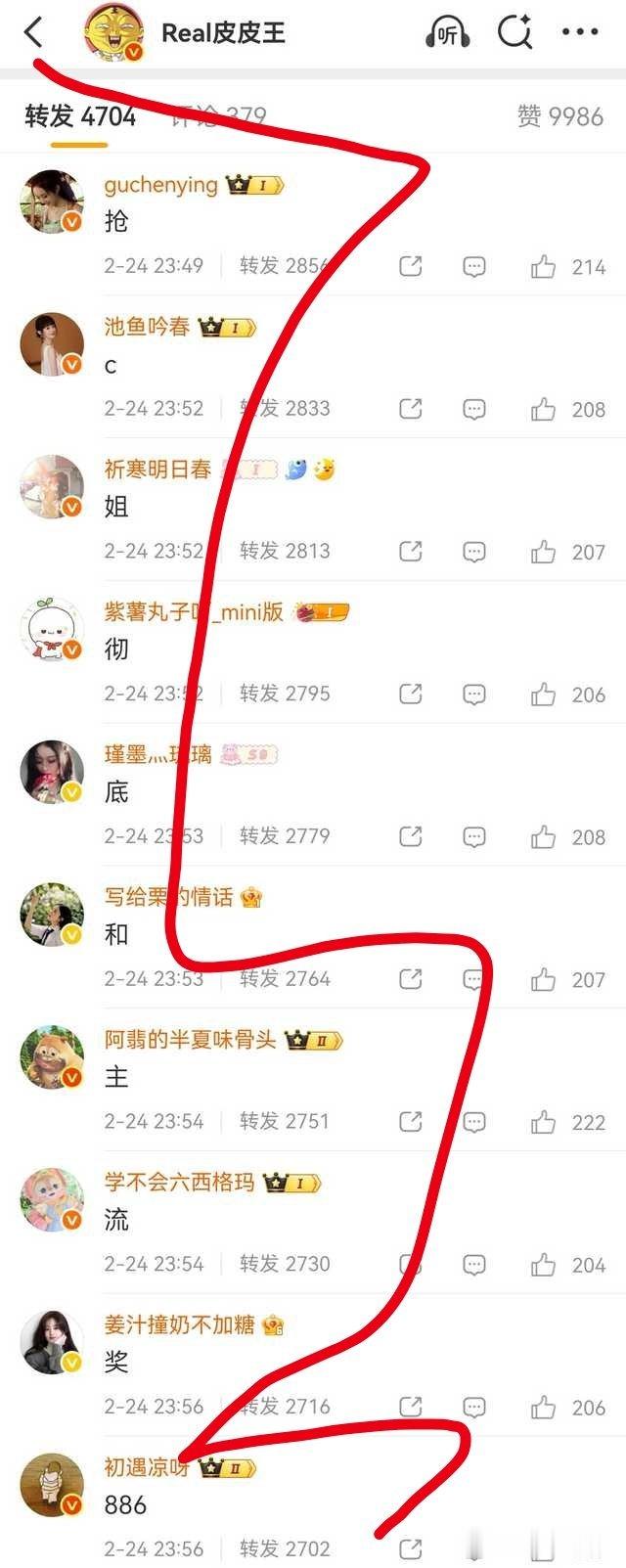 幂粉先在热转区给女明星造hy被丽粉排字屠了