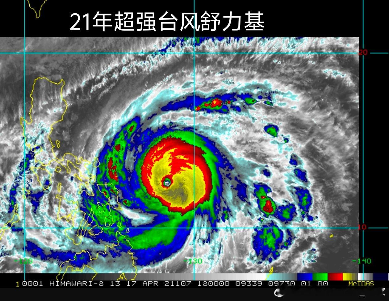 【超强台风森拉克】今天白天森拉克继续增强，14时中央气象台给出了68米/秒，90