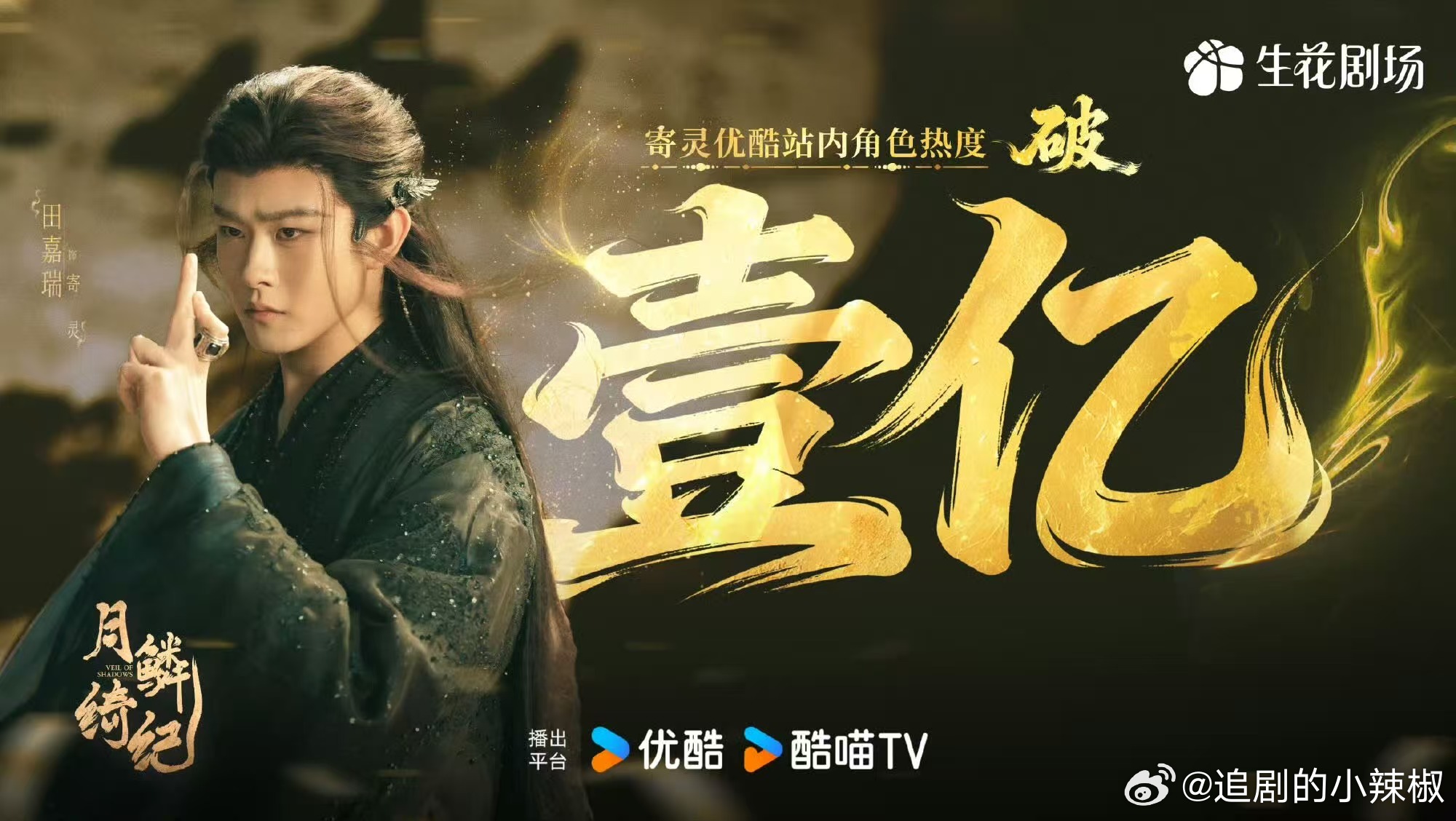 田嘉瑞角色热度破亿 啊啊啊啊还有谁不知道田嘉瑞角色热度破亿！《月鳞绮纪》又喜提一