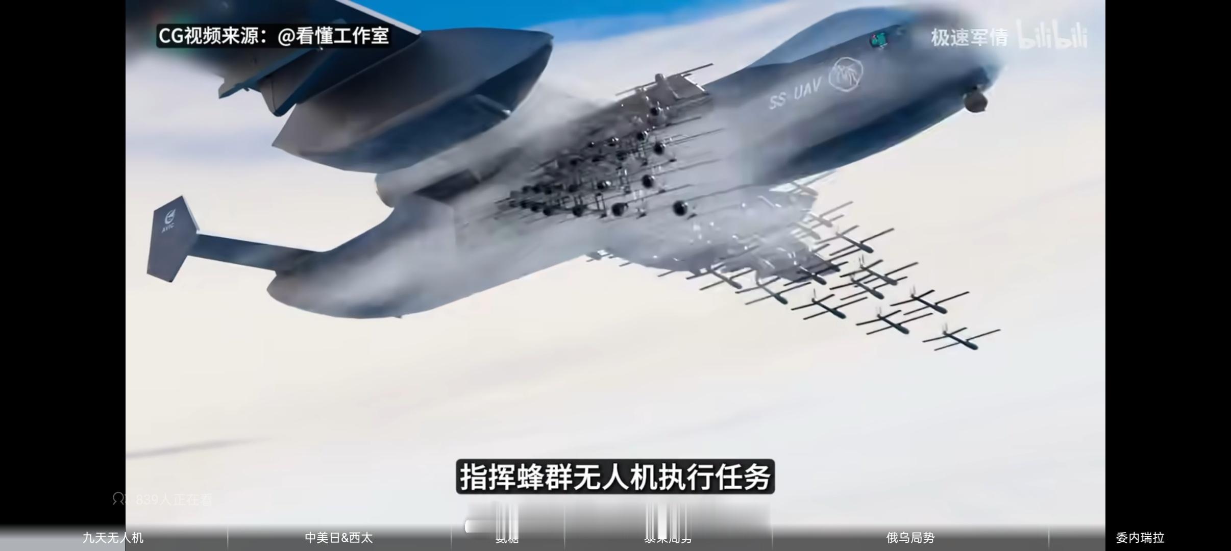 空中航母来了。大型九天无人机。以尖端武器止战，抑兵戈。 