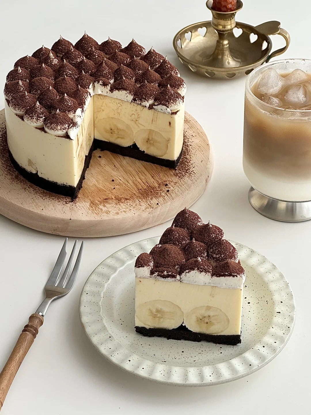 夏日甜品免烤箱🍌香蕉芝士蛋糕超顺滑