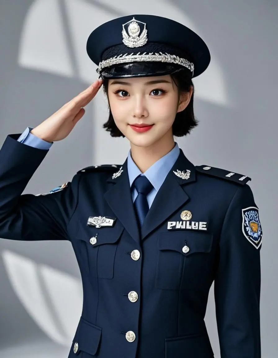 AI英武警服英姿