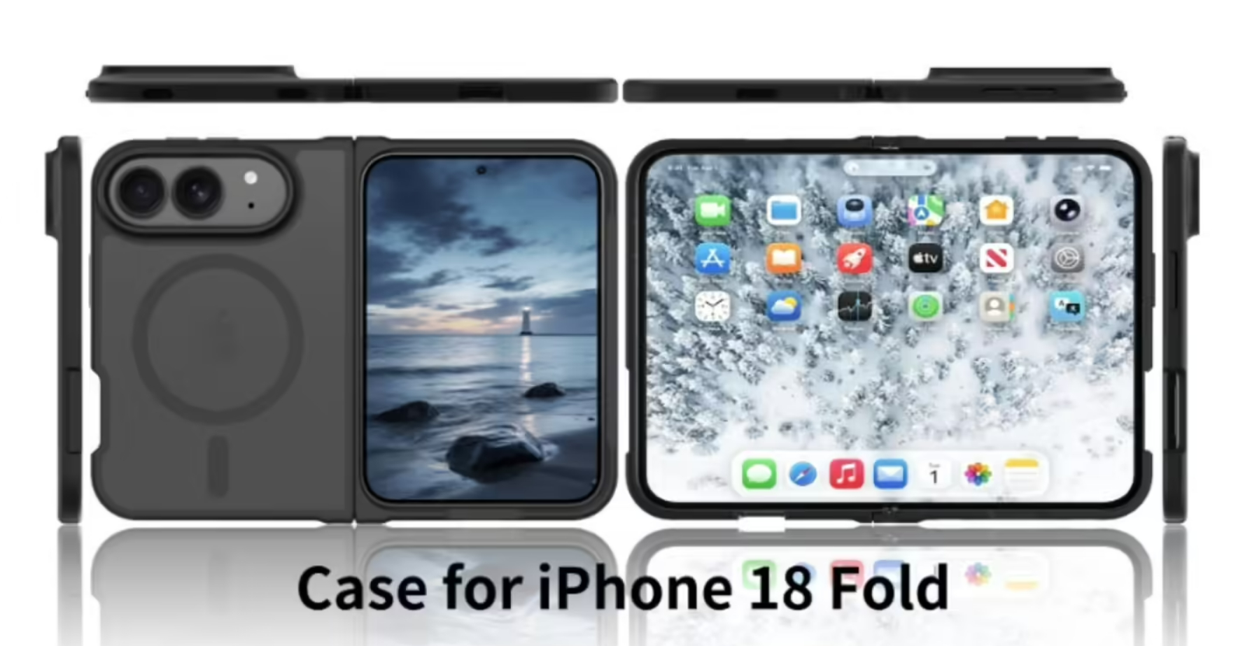 iPhone Fold首批第三方保护壳亮相目前已知双摄无长焦，之前路边社消息说无