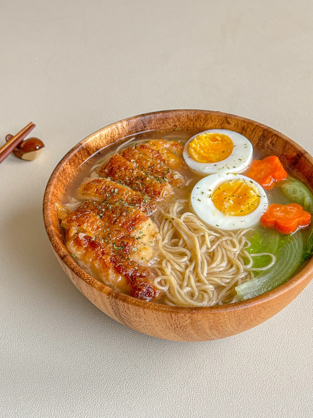 快手早午餐🍜虾籽面加鸡排🍗嗦面的快乐🥢