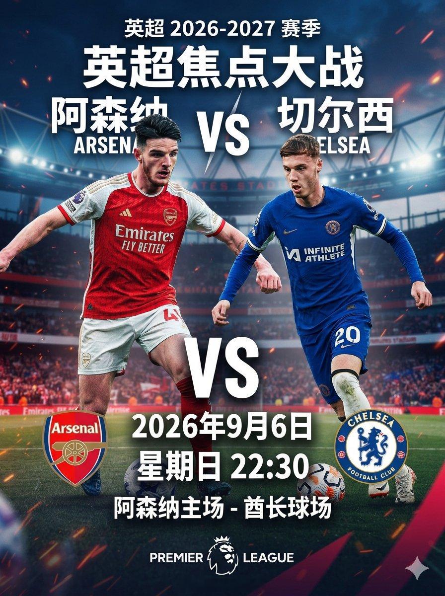 016 英超2026-09-06 22:30阿森纳vs切尔西大体方向：赢风向编号