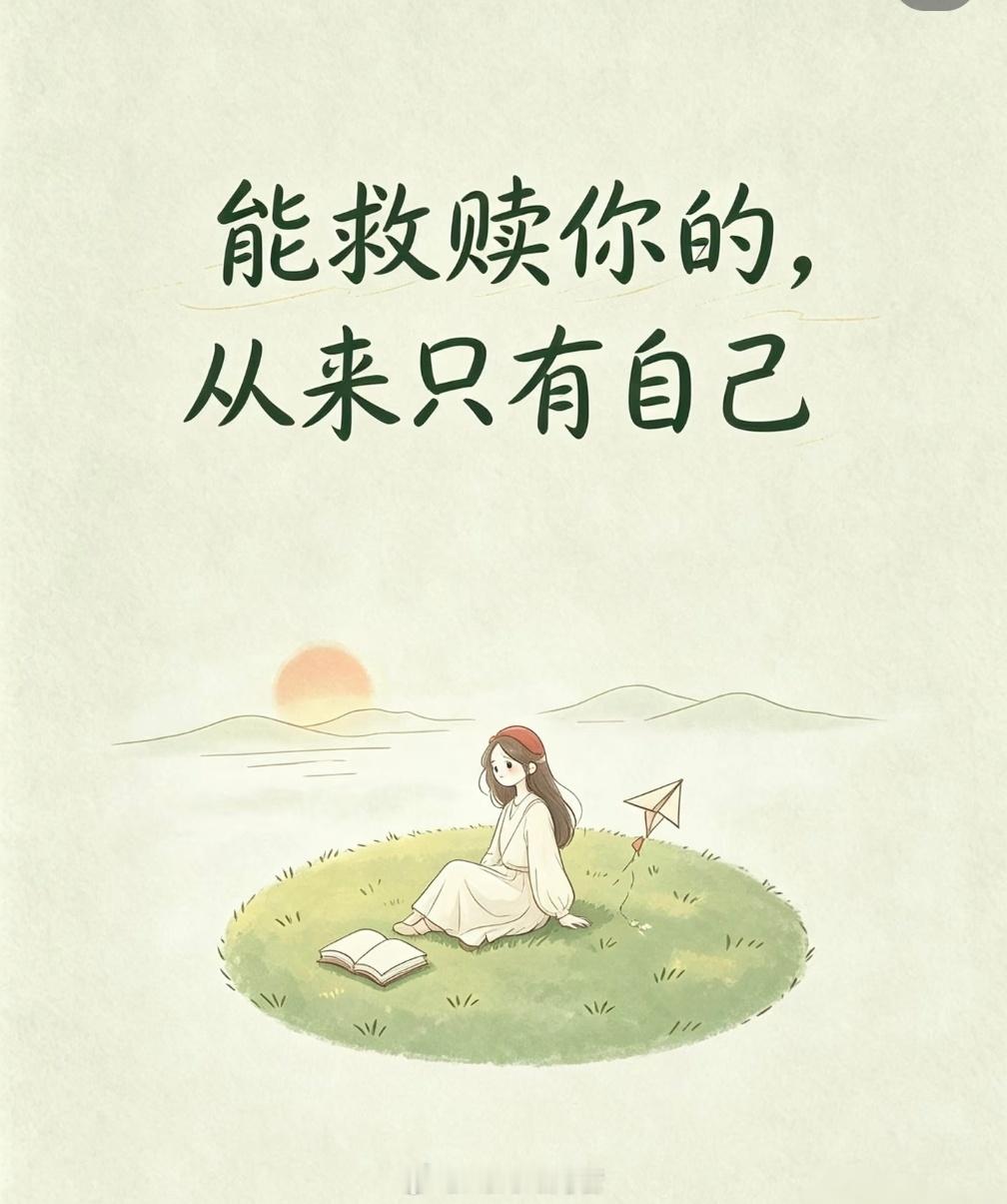 别总等着别人来救赎你，期待外界改变你的处境。想要状态变好，想要过得舒服，最先要动