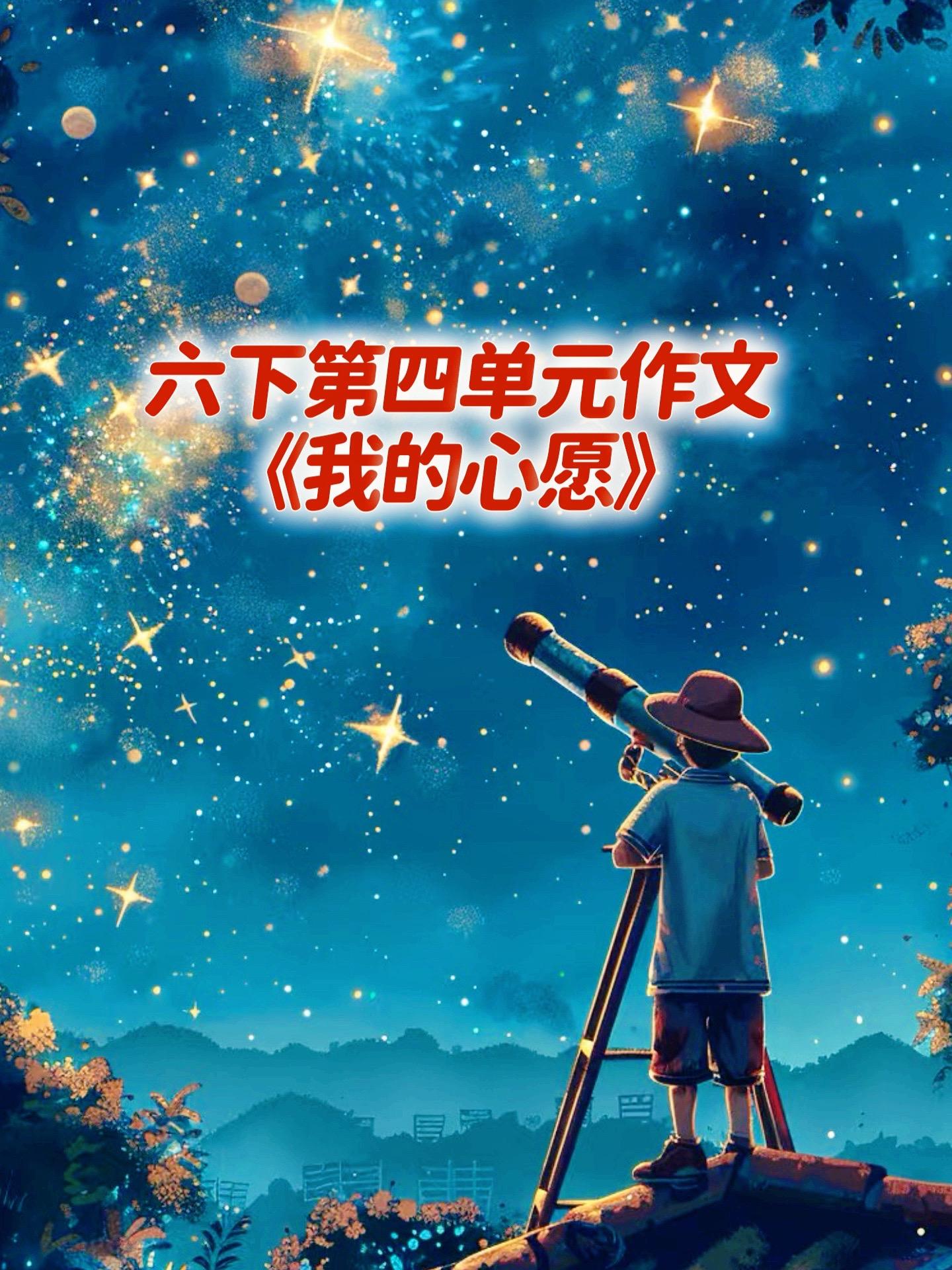 《我的心愿》，同步优秀范文。家长必读，小学六年级下册第四单元习作《心愿...