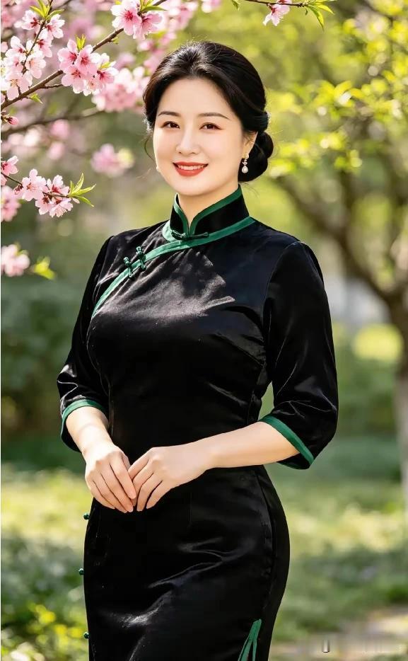 上联：端庄秀气东方美
下联：高贵典雅国风韵