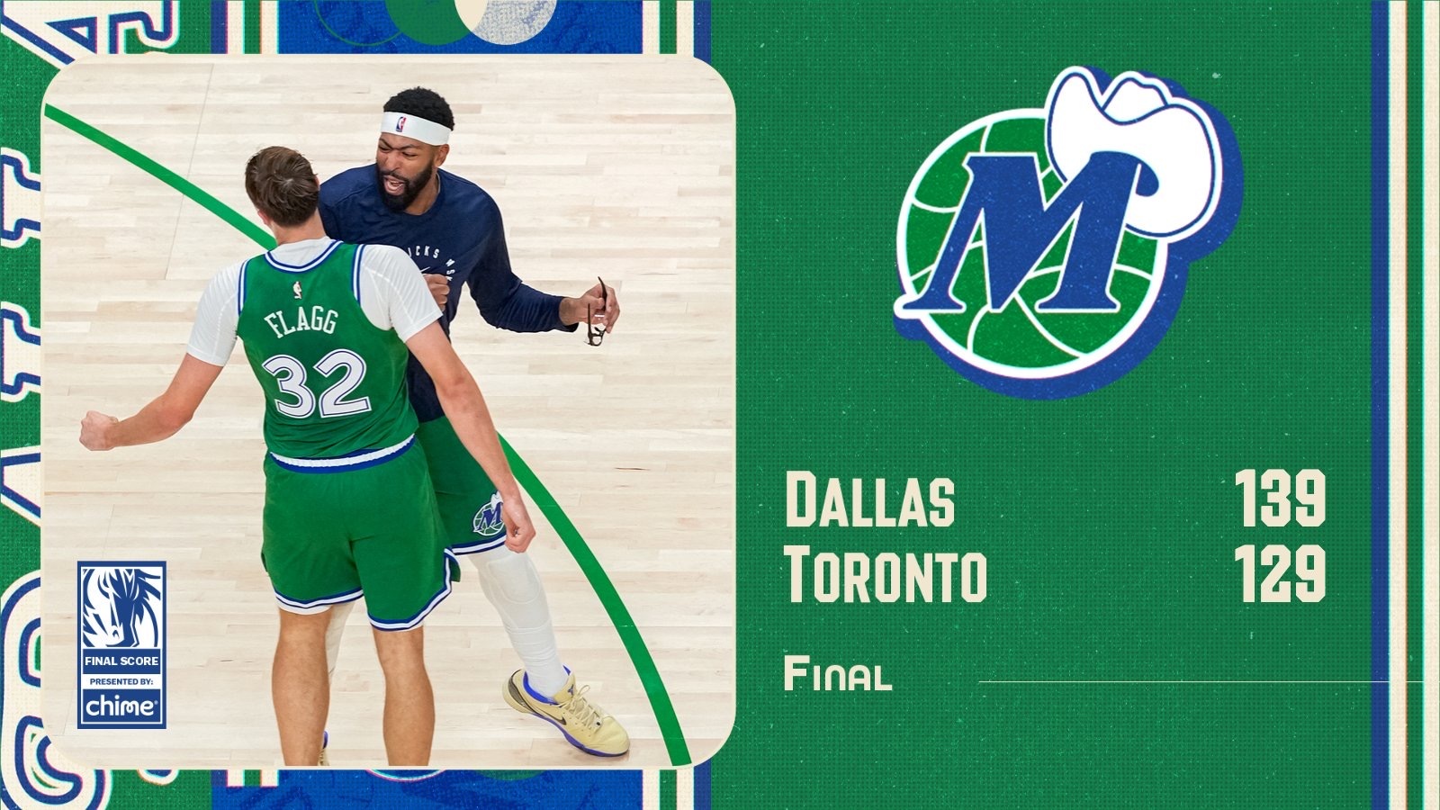 独行侠赛季首胜：主场 139-129 战胜猛龙。明天背靠背，迎战开季三连胜的雷霆