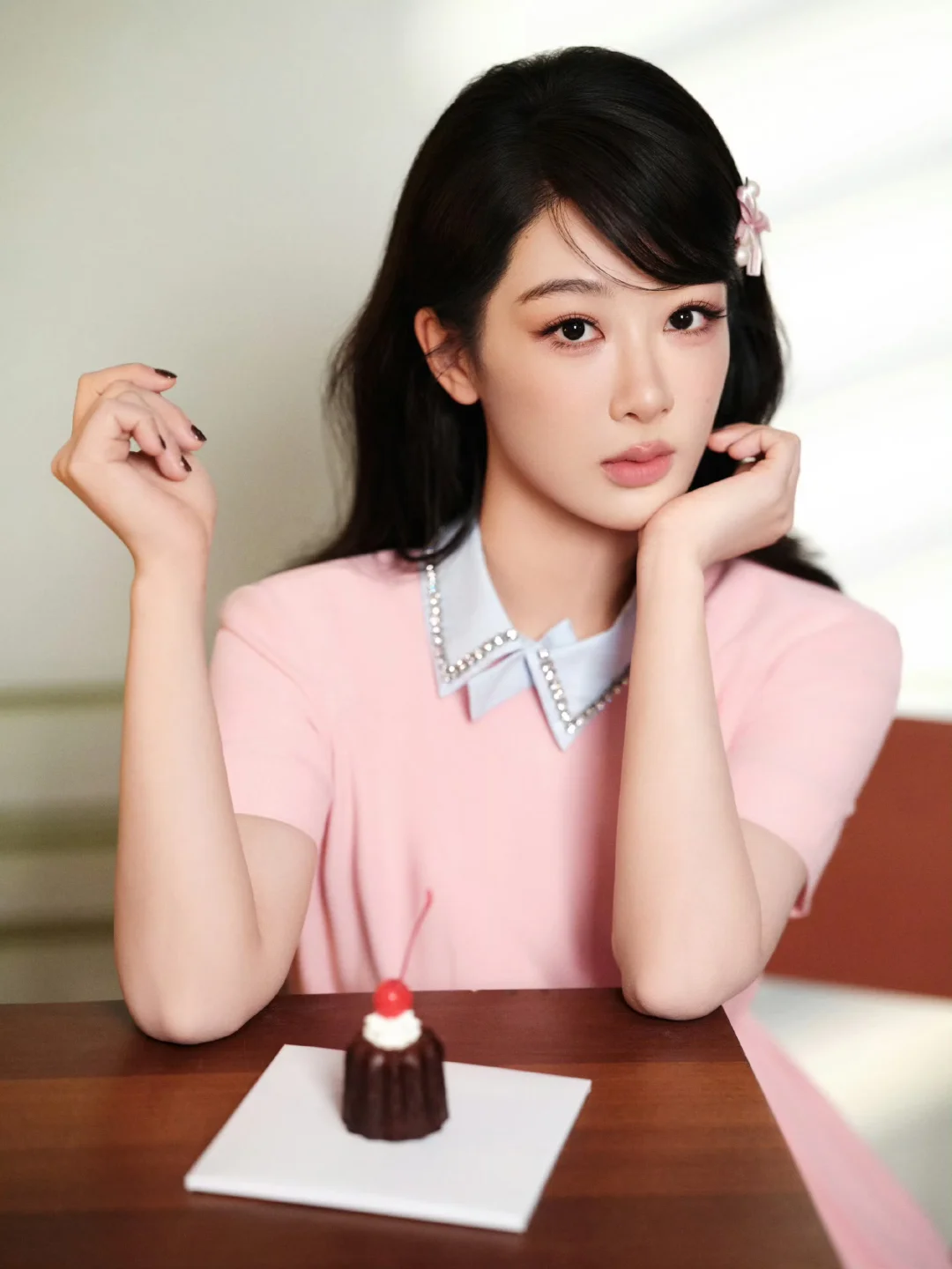 给杨紫做的学妹氛围卷发造型