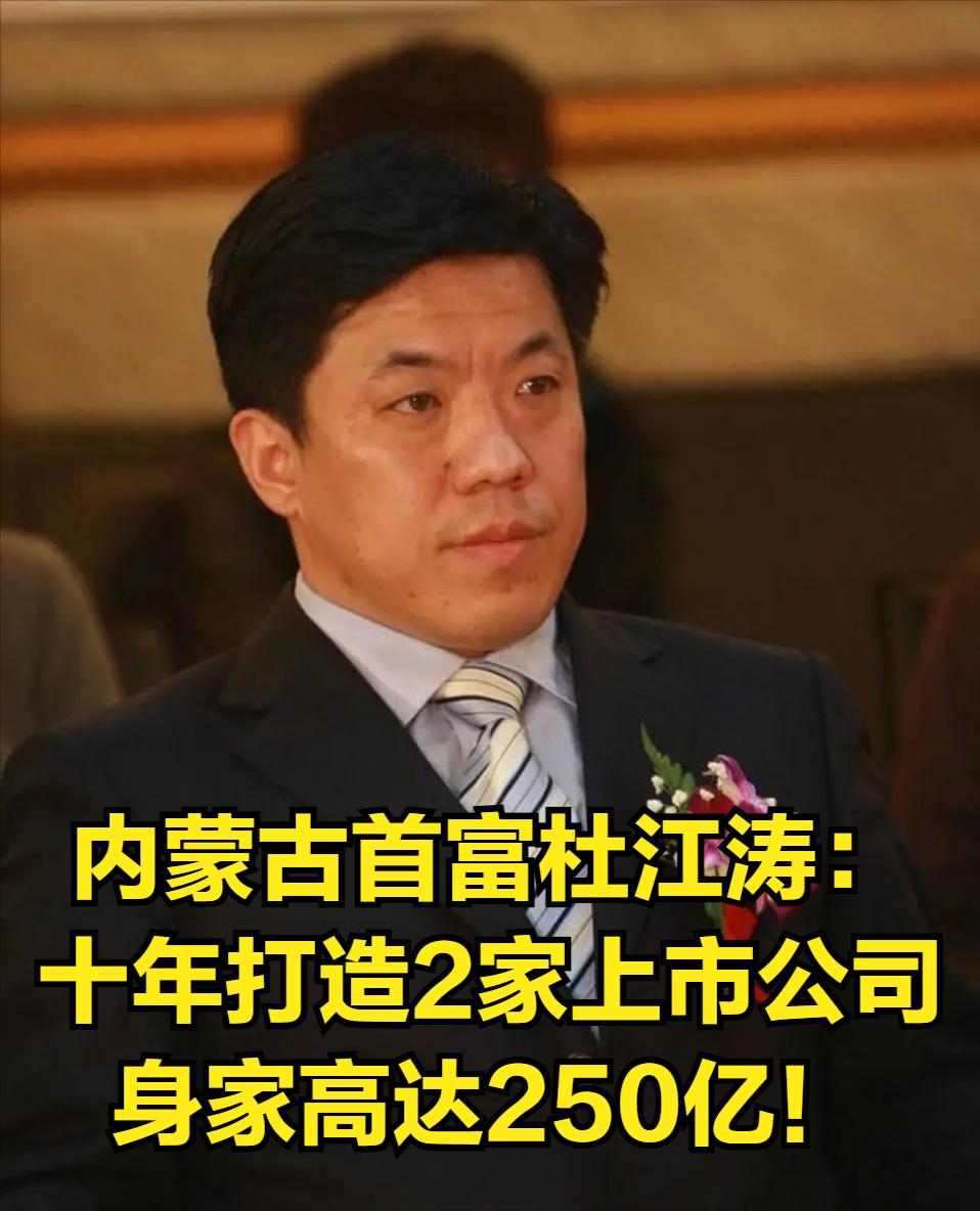内蒙古首富杜江涛：十年磨一剑，打造两家上市公司，身家高达250亿！
 
 
古人