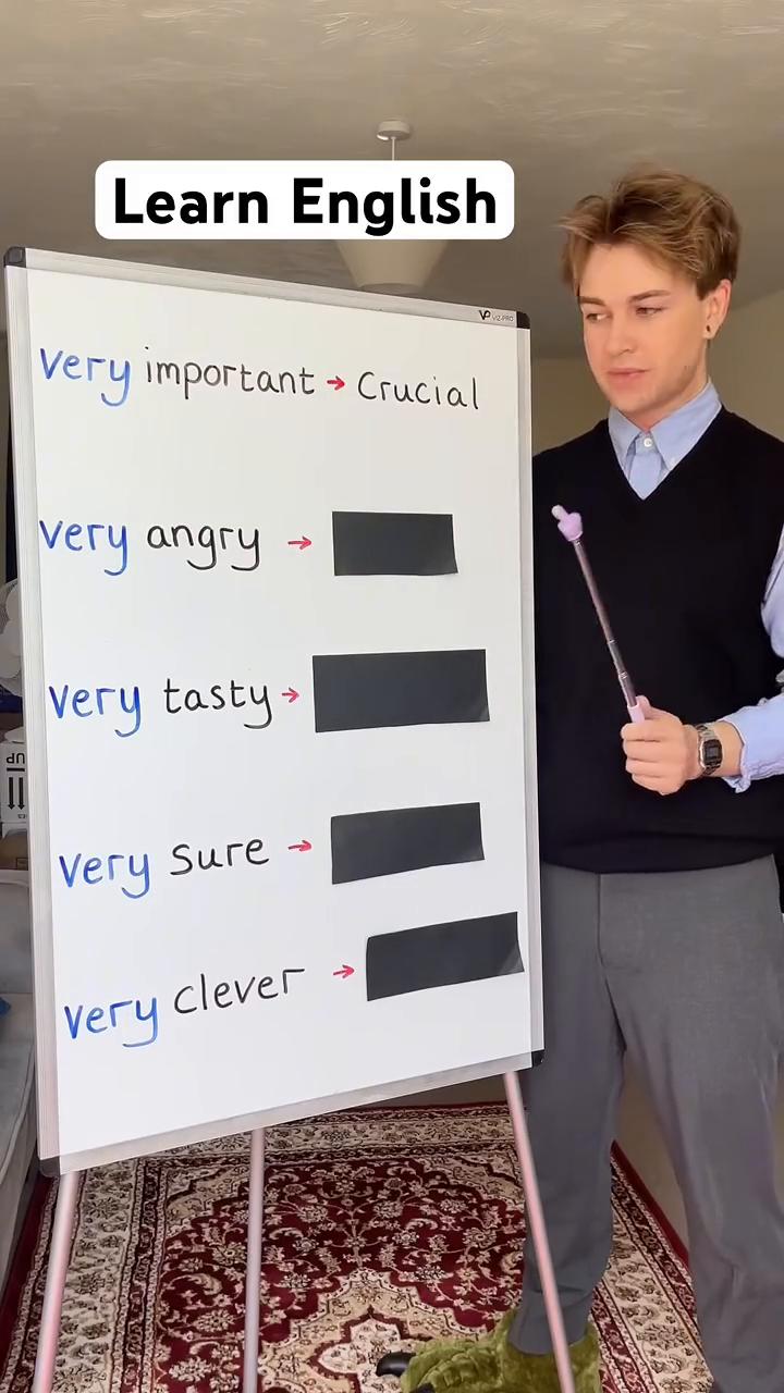Learn English。
very important crucial ve