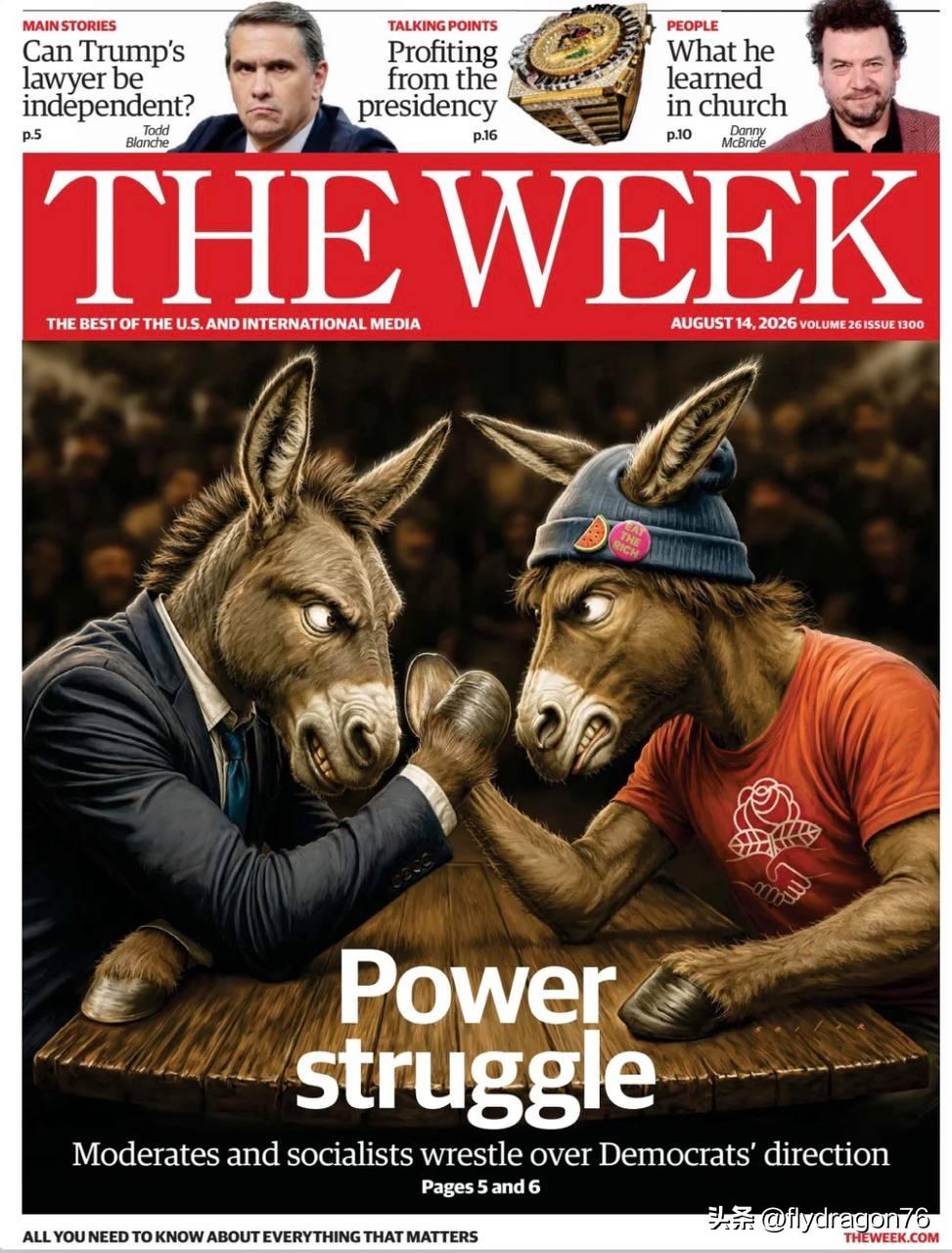 🇺🇸美国周刊《The Week》关注了美国民主党内部反建制势力的崛起。尽管外
