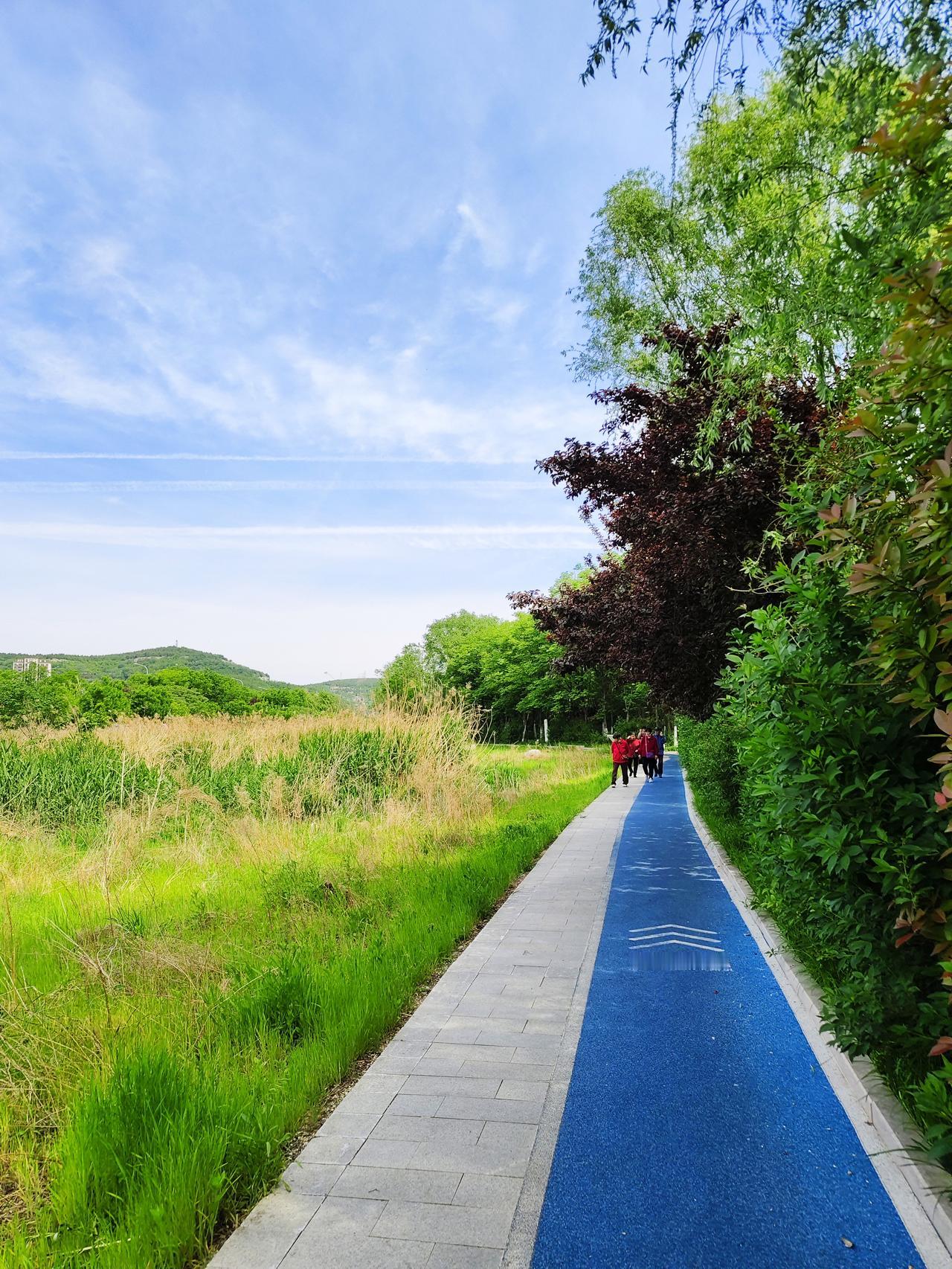 瞧瞧济南孟家水库的散步道，绝对是人们休闲散步的绝佳去处！水库两边的散步道，这几年