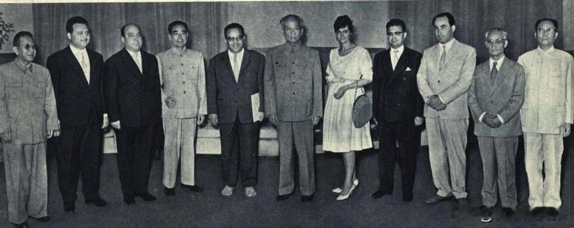 1961年7月10日，刘少奇、周恩来接见了以新闻和游览部部长穆罕默德·马斯穆迪（