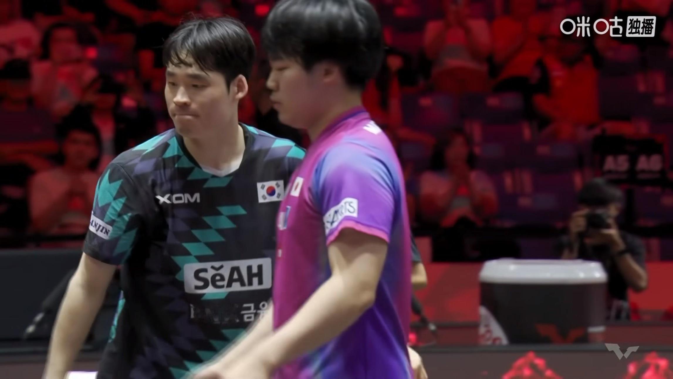 张禹珍3比1松岛辉空(9-11，11-5，11-9，11-9)晋级WTT新加坡大