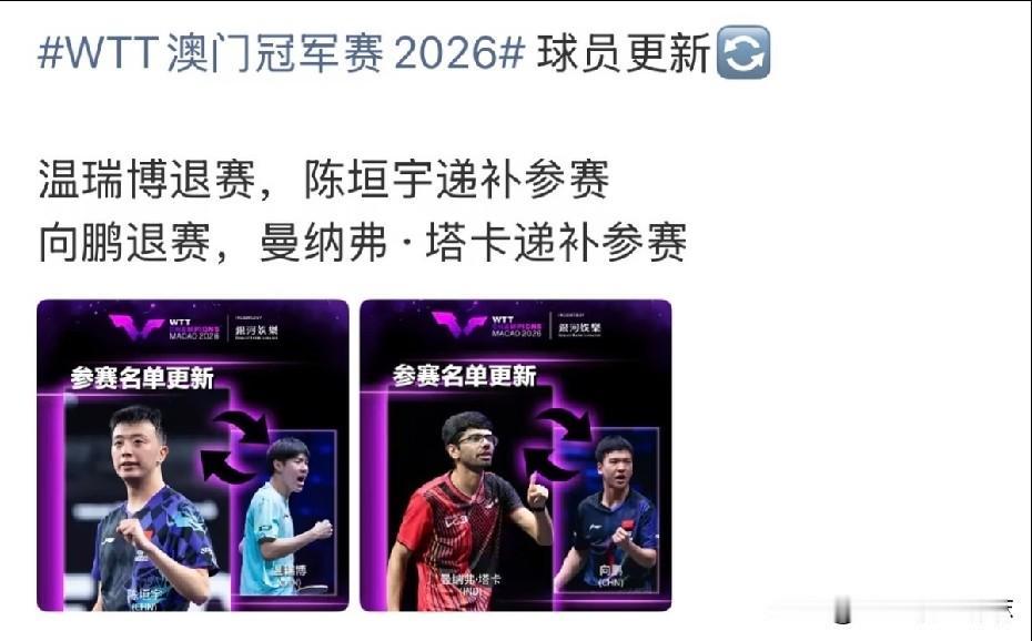 澳门冠军赛，温瑞博和向鹏退赛，这又是为哪般呢？[震惊]

有人说，这俩估计是为了