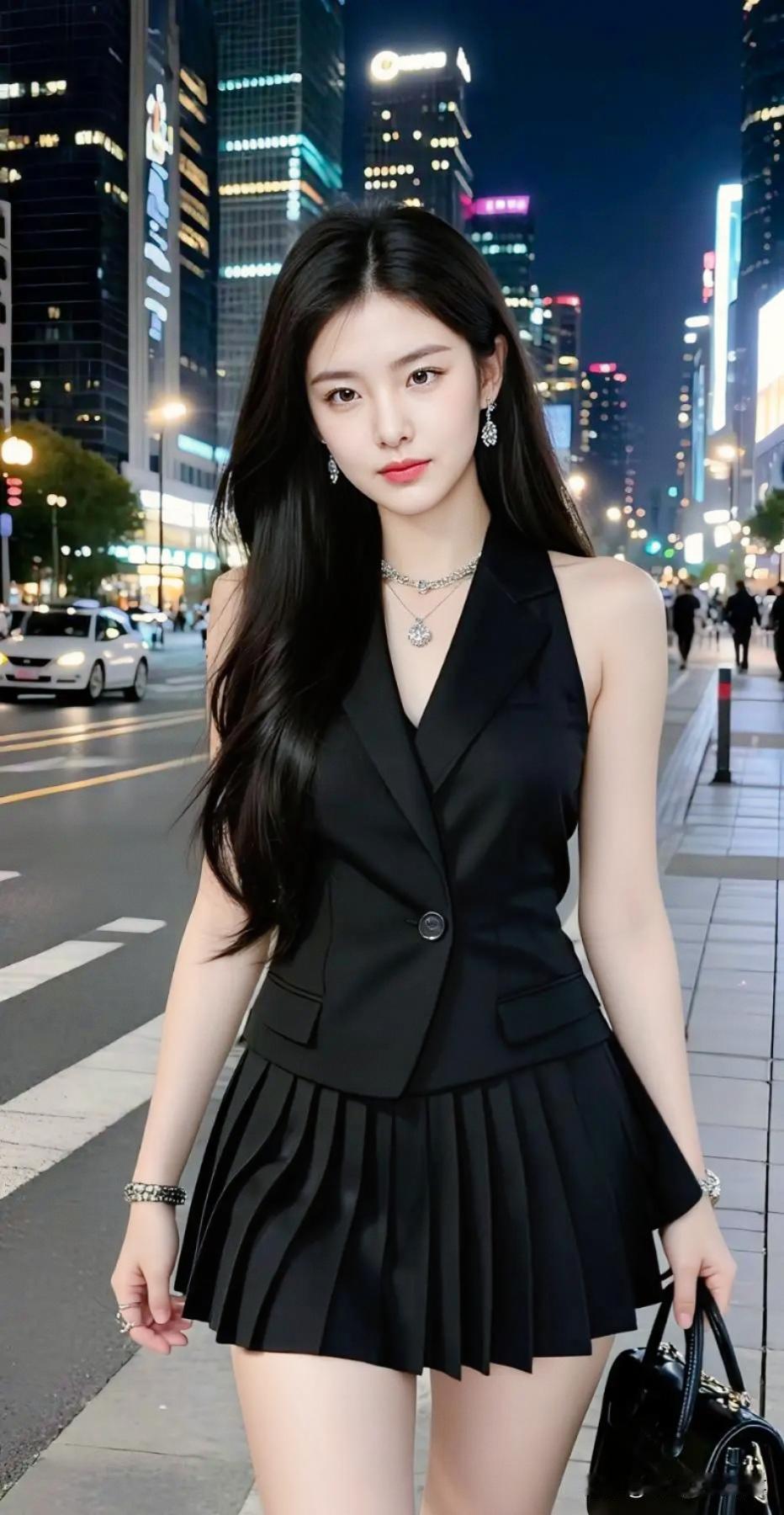 逛街的张京太美了