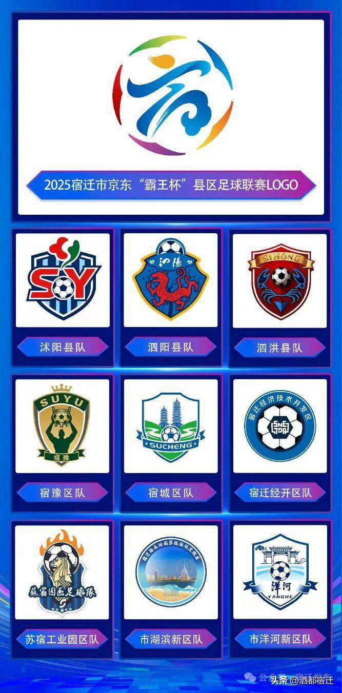2025宿迁京东“霸王杯”县区足球联赛LOGO出炉！