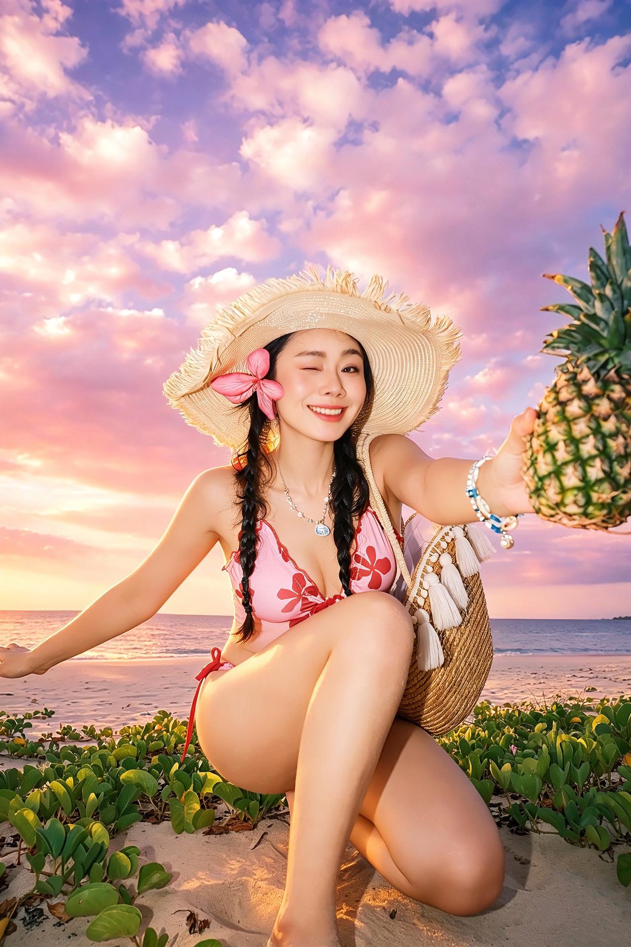 神了‼️📷🌴☀️🏖️
·
海口江东滨海公园沙滩限定夏日晚霞！
日落前半小时