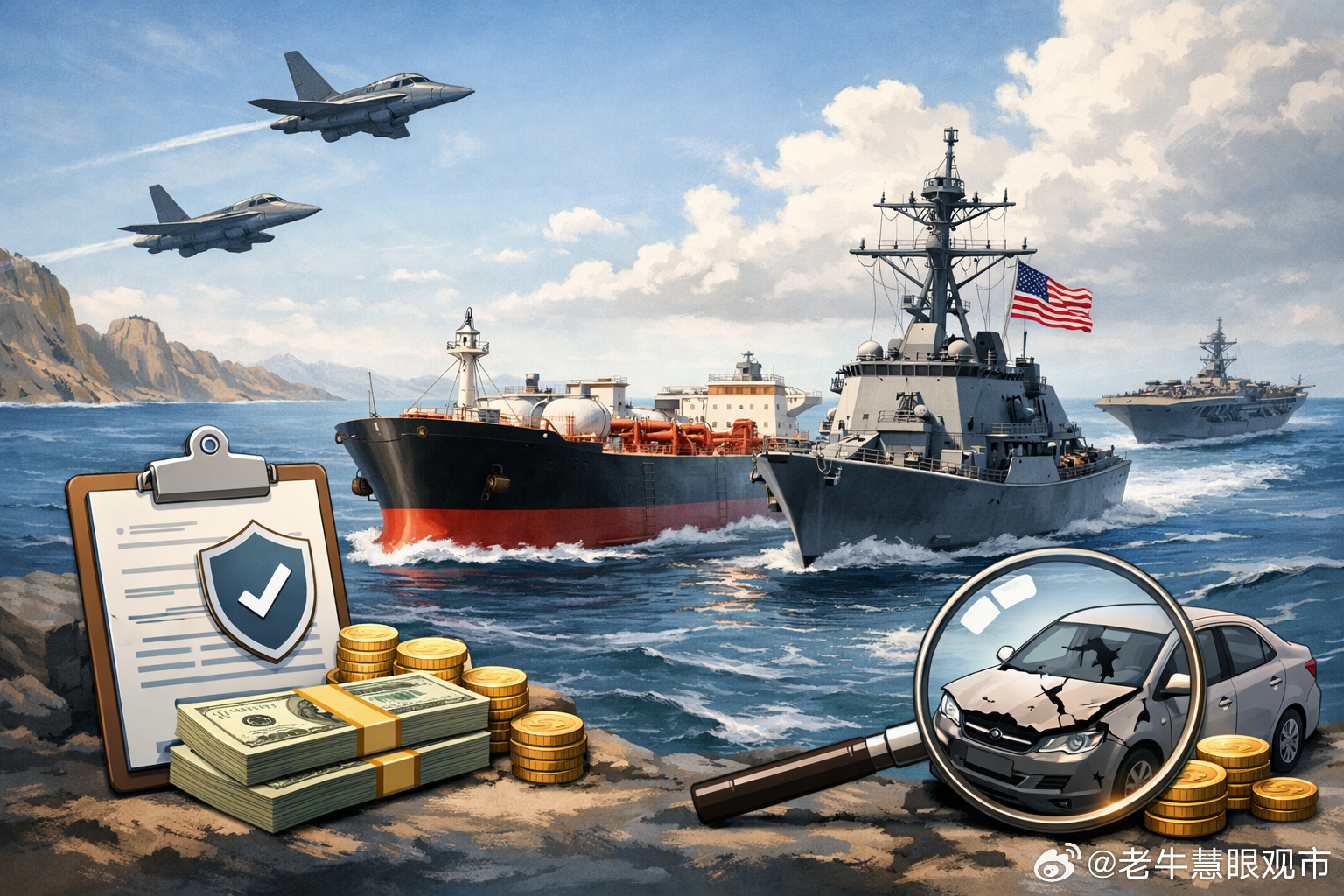 特朗普打出油价“组合拳”：军舰护航+政治风险保险，真能把原油从高烧里拉下来吗油价