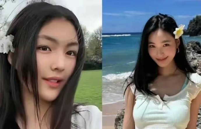 好直观的对比！同样都是黑长直戴着花王诗龄和小Lily诠释出来的气质完全不同 