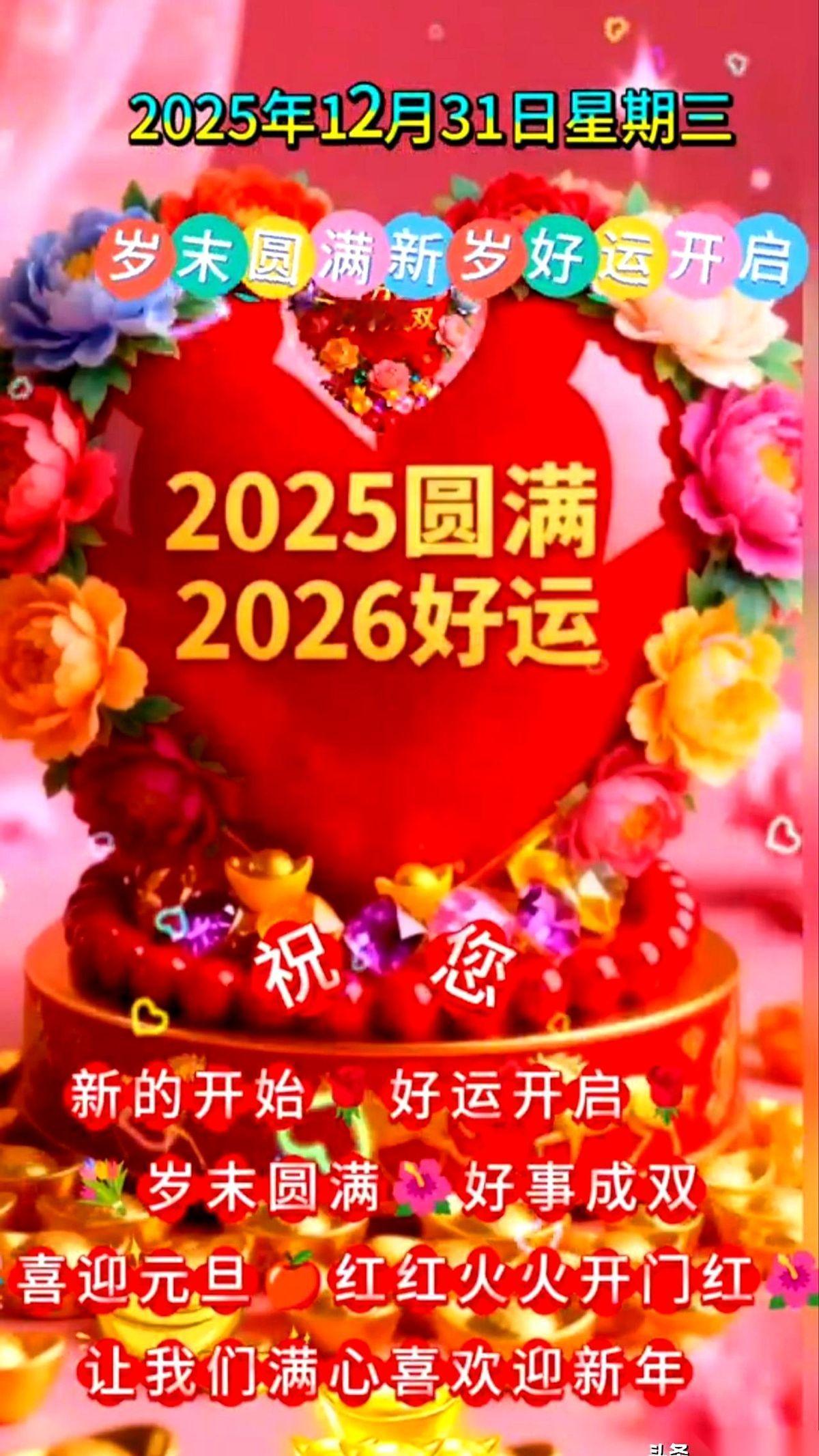 又刷到年底了。
朋友圈里一堆精致的图片，配着文案，告别2025，欢迎2026。