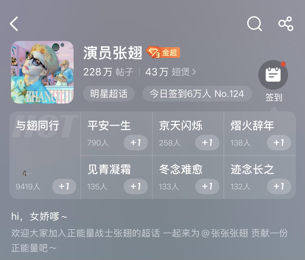 张翅和陈添祥超话签到极致反差 